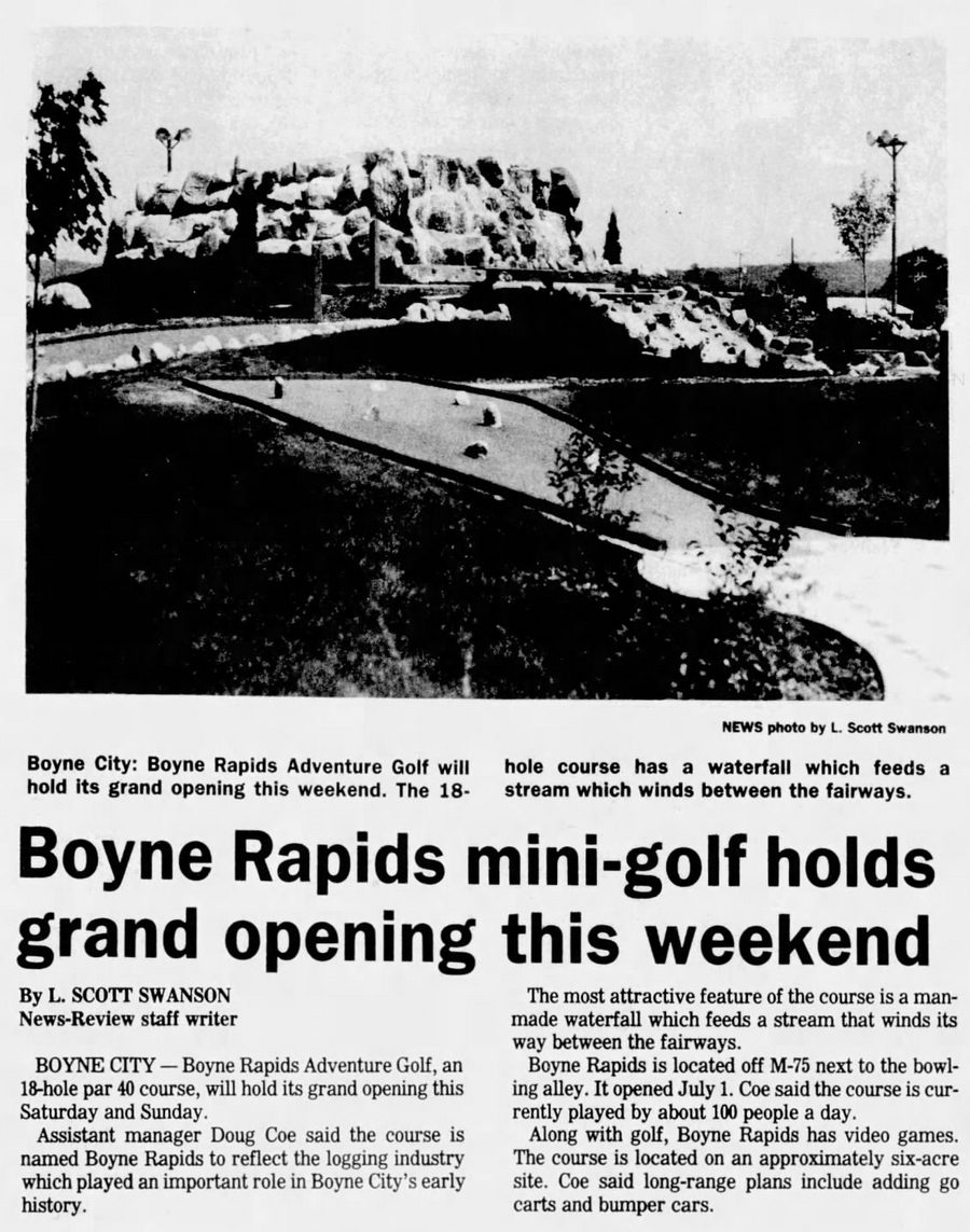 Boyne Rapids Adventure Golf - Aug 1988 Article (newer photo)